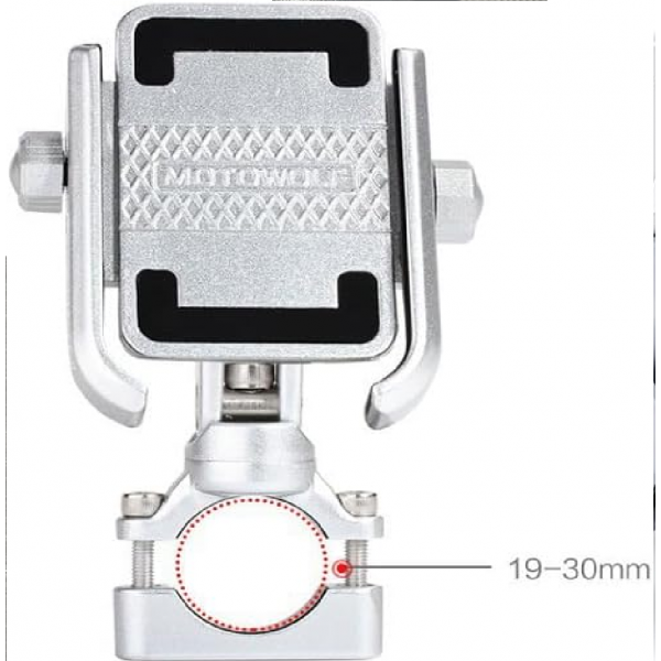 SOPORTE CELULAR MOTOWOLF X-PRO PLATA