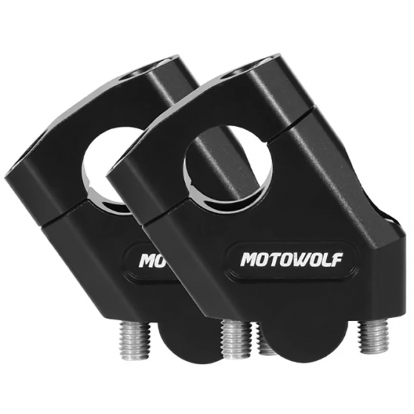 EXTENSOR DE MANUBRIO 28MM MOTOWOLF NEGRO
