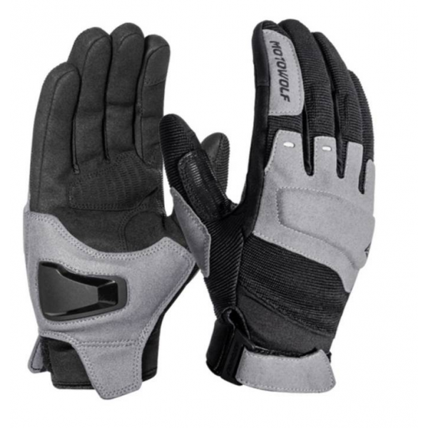 GUANTE MOTOWOLF GRIS/NEGRO