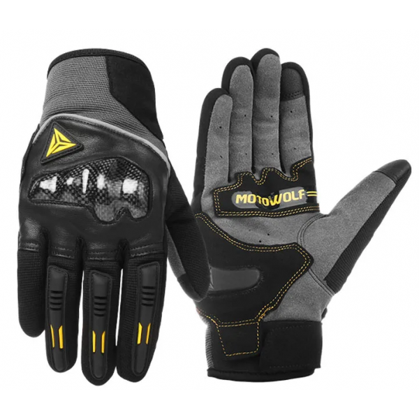 GUANTE MOTOWOLF MOTOCROSS VERANO GRIS/AMAR