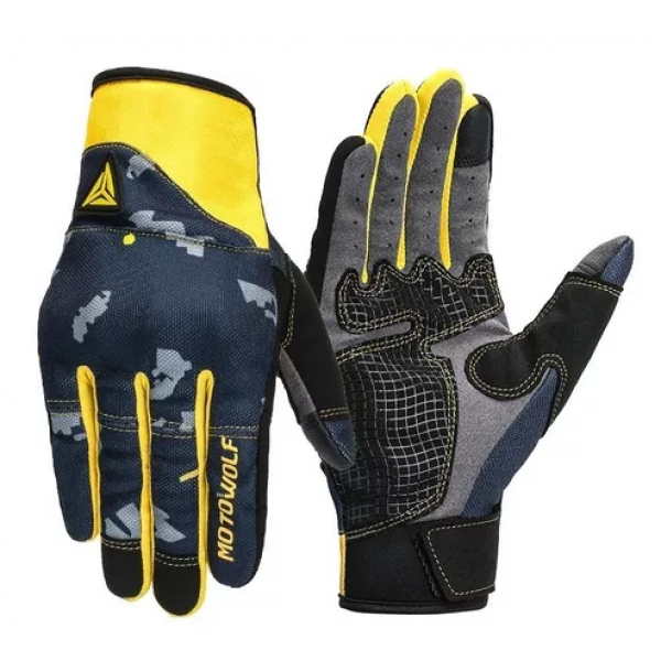 GUANTE MOTOWOLF VERANO CAMUFLADO / AMARILLO