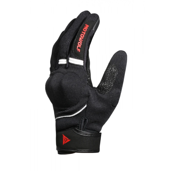 GUANTE MOTOWOLF WINDPROOF RACING ROJO / NEGRO
